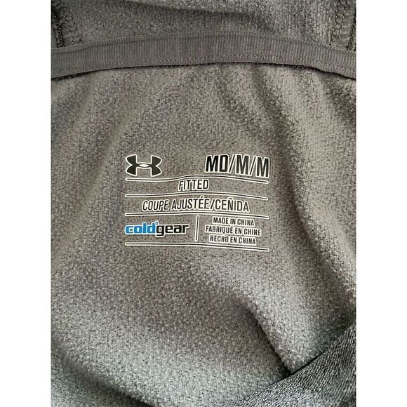 Under Armour Women's Gray Hooded ColdGear Pullover Shirt Size M - Picture 5 of 6